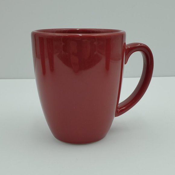 Corelle Coordinates Stoneware Dark Red Coffee Mugs Corning Coffee Cups - Picture 3 of 6